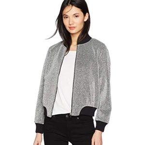 BB Dakota sparkle zip up bomber sz L